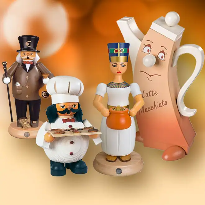 Grafik: Zwei verschiedene Räucherfiguren