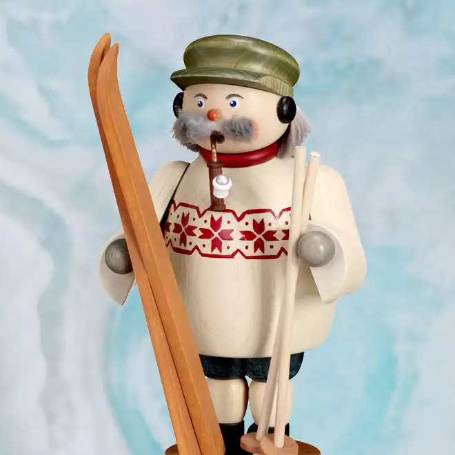 Grafik: Räuchermann mit Skiern