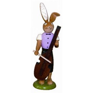 Holzkunst Gahlenz Hase mit Bass