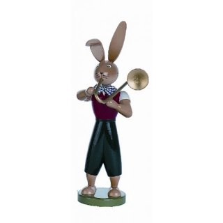 Holzkunst Gahlenz Hase mit Posaune