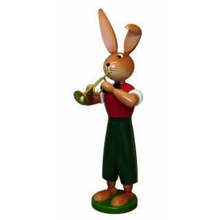 Holzkunst Gahlenz Hase mit Trompete