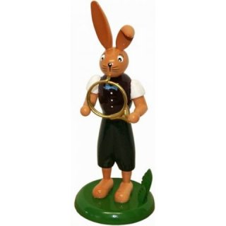 Holzkunst Gahlenz Hase mit Waldhorn