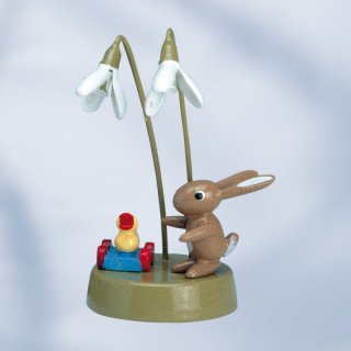 KWO Hase mit Schneeglöckchen