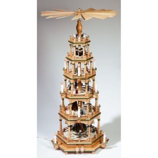 KWO Pyramide fünfstufig natur-grün, elektrisch