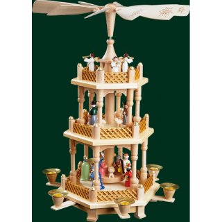 Richard Glässer Pyramide Christi Geburt bunt