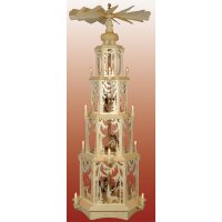 Seidel Pyramide Waldmotiv mit gedrechselten Figuren -...