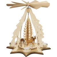 Taulin Pyramide Rehe natur für Teelichte