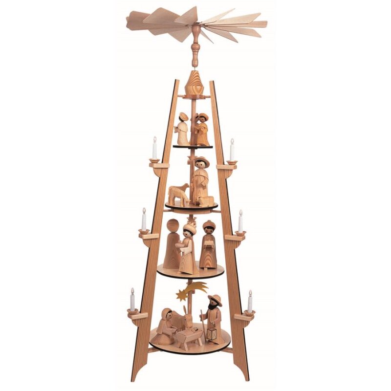 ML Pyramide Geburt 4-st. Schwarz-Weiß main image 1