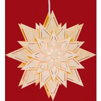 Taulin Fensterbild Stern mit Lichtschlitze (Blume)