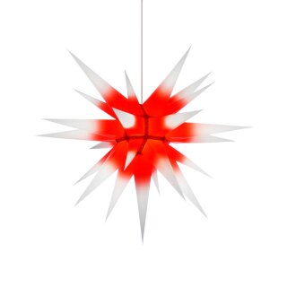Herrnhuter Weihnachtsstern I7 weiß/roter Kern