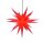 Herrnhuter Weihnachtsstern A7 rot aus Kunststoff mit Beleuchtung