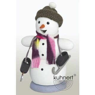 Kuhnert Räuchermann Schneemann mit Schlittschuh