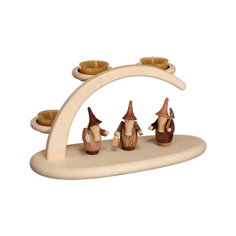 Figurina Per Spargi Incenso Seiffener Volkskunst - Nano Del Bosco Con Palla, 19 Cm, Artigianato Originale Dei Monti Metalliferi, Germania