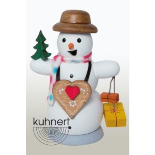 Kuhnert Räuchermann Schneemann mit Lebkuchenherz