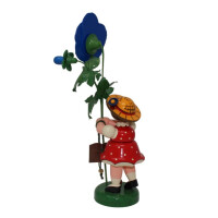 Hubrig Blumenkind / Blumenmädchen mit Stiefmütterchen groß 24 cm