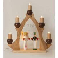 Kuhnert Fensterbaum / Fensterdreieck - 5 Kerzen braun