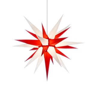Herrnhuter Weihnachtsstern I7 weiß/rot