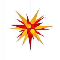 Herrnhuter Weihnachtsstern I7 gelb/rot - mit Beleuchtung