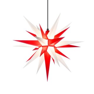 Herrnhuter Weihnachtsstern A7 rot / weiß aus Kunststoff