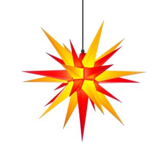 Herrnhuter Weihnachtsstern A7 gelb / rot aus Kunststoff mit Beleuchtung