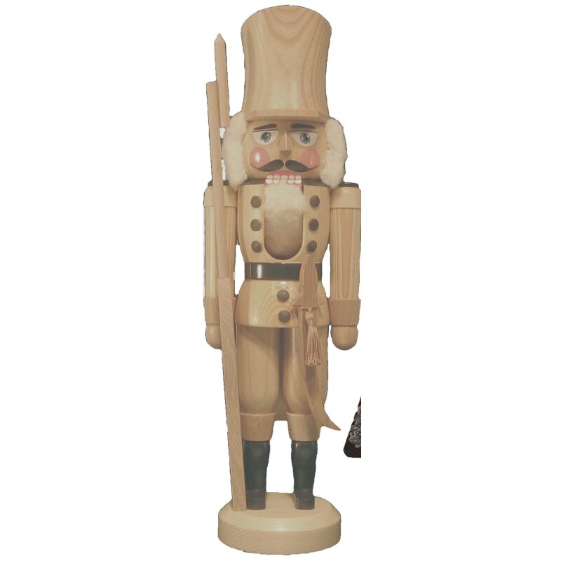 Unbehandelte Nussknacker Figuren Aus Holz – 2 Stück, Je 18 Cm – Zum Selbstbemalen & Dekorieren – Weihnachts-Deko