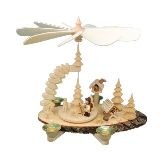 Greifensteinpyramide Vogelhaus mit Figur und Futterkrippe