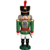 Seiffener Volkskunst eG Nussknacker Husar grün