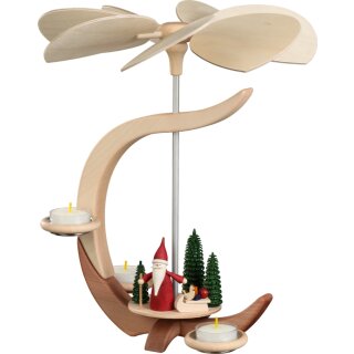 Seiffener Volkskunst eG C-Pyramide Weihnachtswichtel mit Schlitten