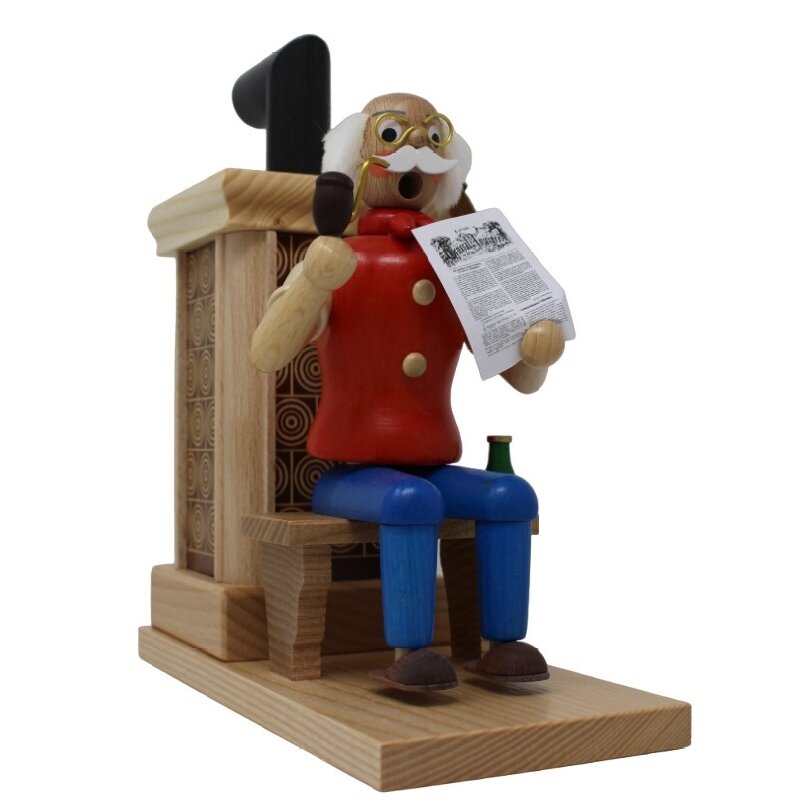 Legler Räuchermann Opa am Ofen - Erzgebirgische Volkskunst - Das Origi