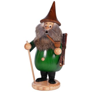 DWU Räuchermann Wurzelzwerg grün Hut braun