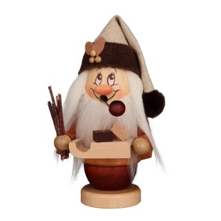 Christian Ulbricht Räuchermann Miniwichtel Weihnachtsmann mit Schlitten