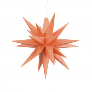 Herrnhuter Weihnachtsstern apricot aus Kunststoff Ø 8cm - Jahresedition 2026
