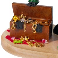 DWU Räuchermann Räuberwichtel mit Schatztruhe