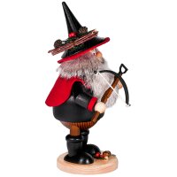 DWU Räuchermann Räuberwichtel mit Armbrust schwarz