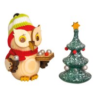 Kuhnert Mini Eule mit Weihnachtsmann