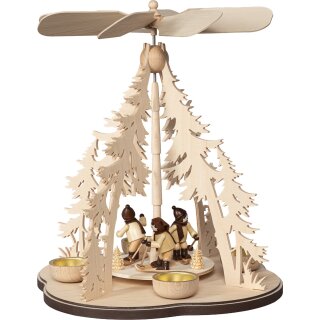 Taulin Pyramide Wald Skifahrer für Teelichte