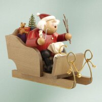 KWO Räuchermann Weihnachtsmann mit Schlitten