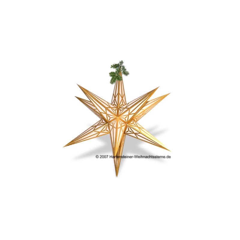 Adventsstern gold/wei - Erzgebirgische Volkskunst - Das Original