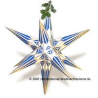 Adventsstern silber/blau