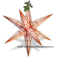 Adventsstern kupfer/wei&szlig;