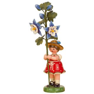 Hubrig Blumenkind / Blumenmädchen mit Akelei